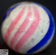 Handmade Peppermint Swirl Marble, 11/16 in, Good, Germany, 1860-1920, S1051