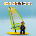 Genuine LEGO® Female Windsurfer Cake Topper Decoration Beach Water Sports Surfer