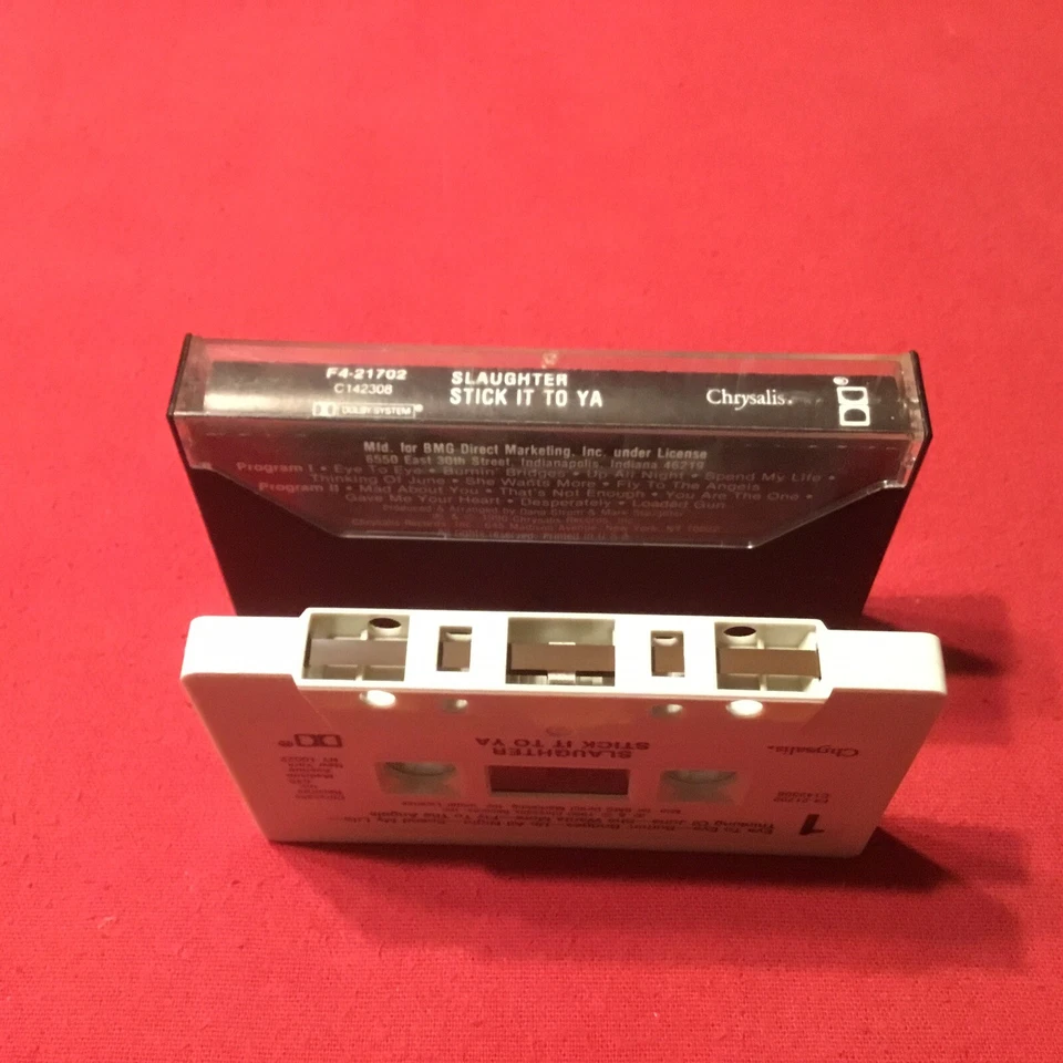 Slaughter – Stick It To Ya  *1990:Chrysalis –Cassette F4-21702 (BMG Music Club)  - Image 4 of 4