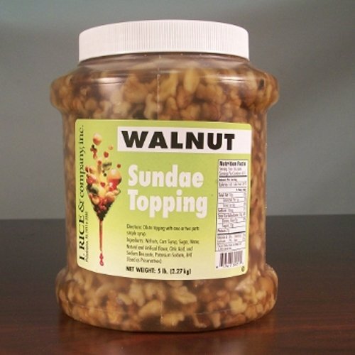 I.Rice & Company Wet Walnut Topping, 5 Pound Jar | 1 Each - Picture 1 of 2