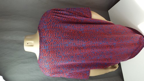 Womens sz M Lularoe Nwts Irma red blue Shirt hi lo hem blue 718l33cb2 - Picture 5 of 6