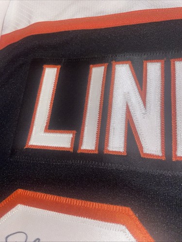 Eric Lindros Auto Black Philadelphia Flyers Jersey Mens Xl Clean Sewn Mic Vtg - Picture 4 of 11