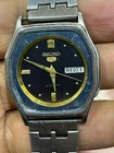 Seiko 5 Automatic 6309-583A Black Dial Men Wrist Watch, Rare Vintage 90's Watch