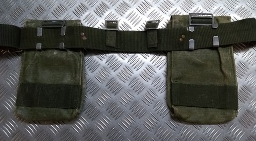 M39 Belt Utility Pouches & Harness WW2 Pattern Heavy Canvas Vintage Army Webbing - Picture 8 of 20