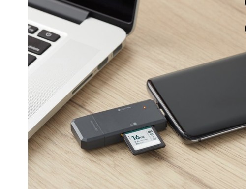 onn. SD & micro-SD Card Reader 20MB/sec read, 25 MB/sec write - Picture 7 of 8