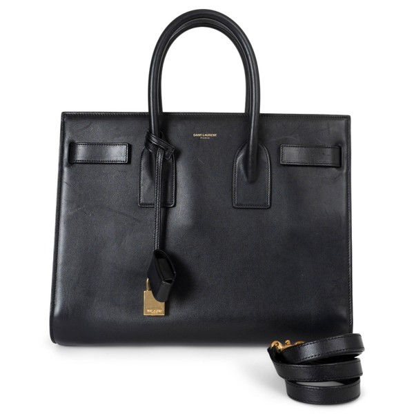 71161 authentische kleine SAINT LAURENT Ledertasche schwarz SAC DE JOUR