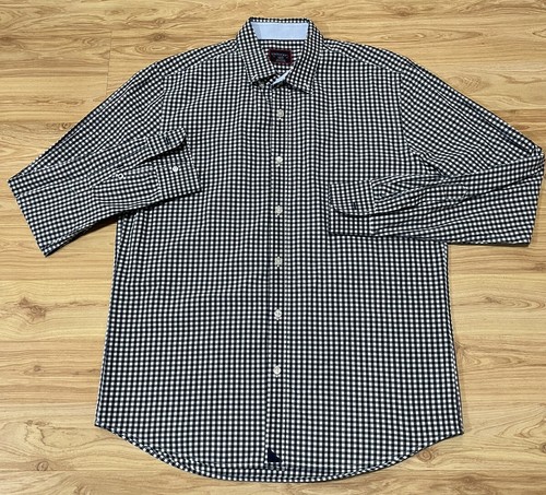 UNTUCKit 100% COTTON CHECKERED SLIM FIT BUTTON FRONT CASUAL SHIRT Sz LARGE - Picture 1 of 7