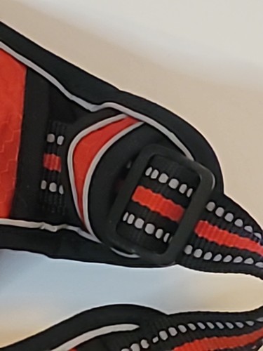 tobeDRI No Pull Dog Harness Reflective Oxford w/5ft Leash MEDIUM Black/Red - Picture 13 of 24