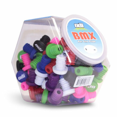 NYLON RED ODI BAR END PLUGS HANDLEBAR CAPS BMX SCOOTERS PUSH IN NEW