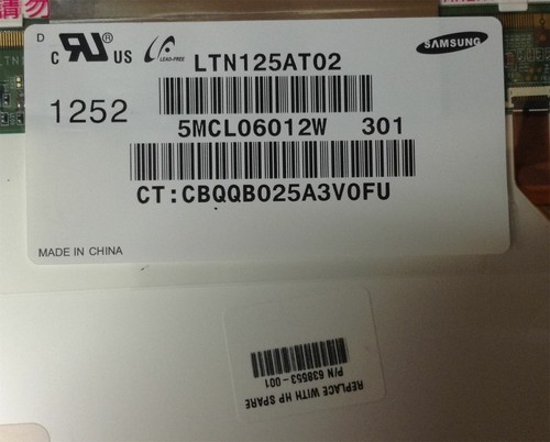 Samsung LTN125AT02-301 Portable Écran 12.5 " 685504 LED Rétro-éclairé HD Neuf - Picture 3 of 10
