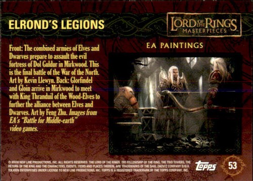 Lord of the Rings Masterpieces LOTR 2006 Topps Trading Card Complete Your Set - Picture 105 of 178