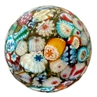 Vintage Italian Murano Millefiori Glass Paperweight