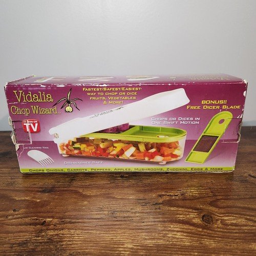 Original Vidalia Chop Wizard Food Vegetable Fruit Dicer Chopper w/ Extra Blade - Picture 11 of 12