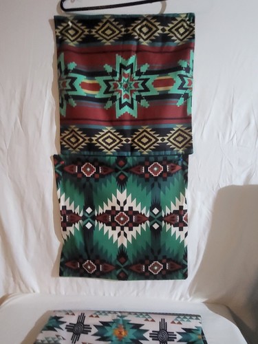 Western style Native prints couch double sided Pillow cases lot of 4 With Zipper - Picture 5 of 18