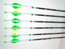 @NEW@ 6 Easton Axis 5mm 340 Carbon Hunting Arrows! Dip/Crested & Blazer Vanes