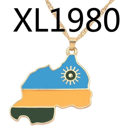 Necklace Congo Pendant Chain Necklace New Country Map Africa Guinea 1pc Flag - Picture 30 of 51