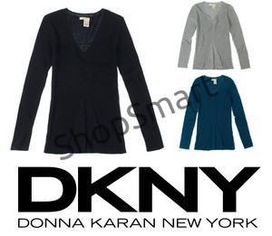 NEW-DKNY-Jeans-Women-039-s-Classic-V-Neck-Sweater-VARIETY