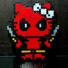 Hello Kitty Deadpool Perler Bead Art Magnetic Custom Handmade Ships Free Today