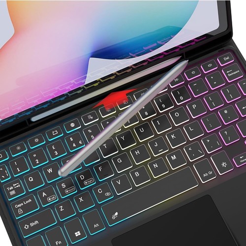 for Samsung Galaxy Tab S6 Lite 10.4 inch Case with Keyboard : DIY 3-Zone 7 Color - Picture 9 of 9