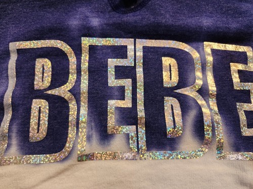 Bebe Sport Girls Pink/Blue/White Tie Dye Logo Crop Top Size Small (7/8) - Picture 5 of 11