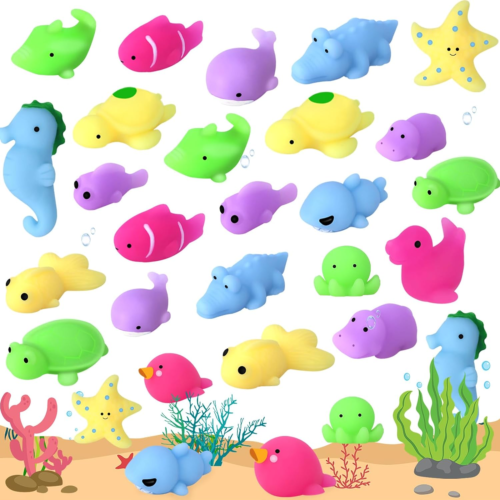 30 Pcs Squishies Mochi Toys, Mini Kawaii Squishy Dinosaur Animals Squeeze Stress - Picture 10 of 16