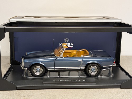 1:18 Norev Mercedes 230SL W113 azul metálico edición limitada 1000 uds. NUEVO - Imagen 8 de 8