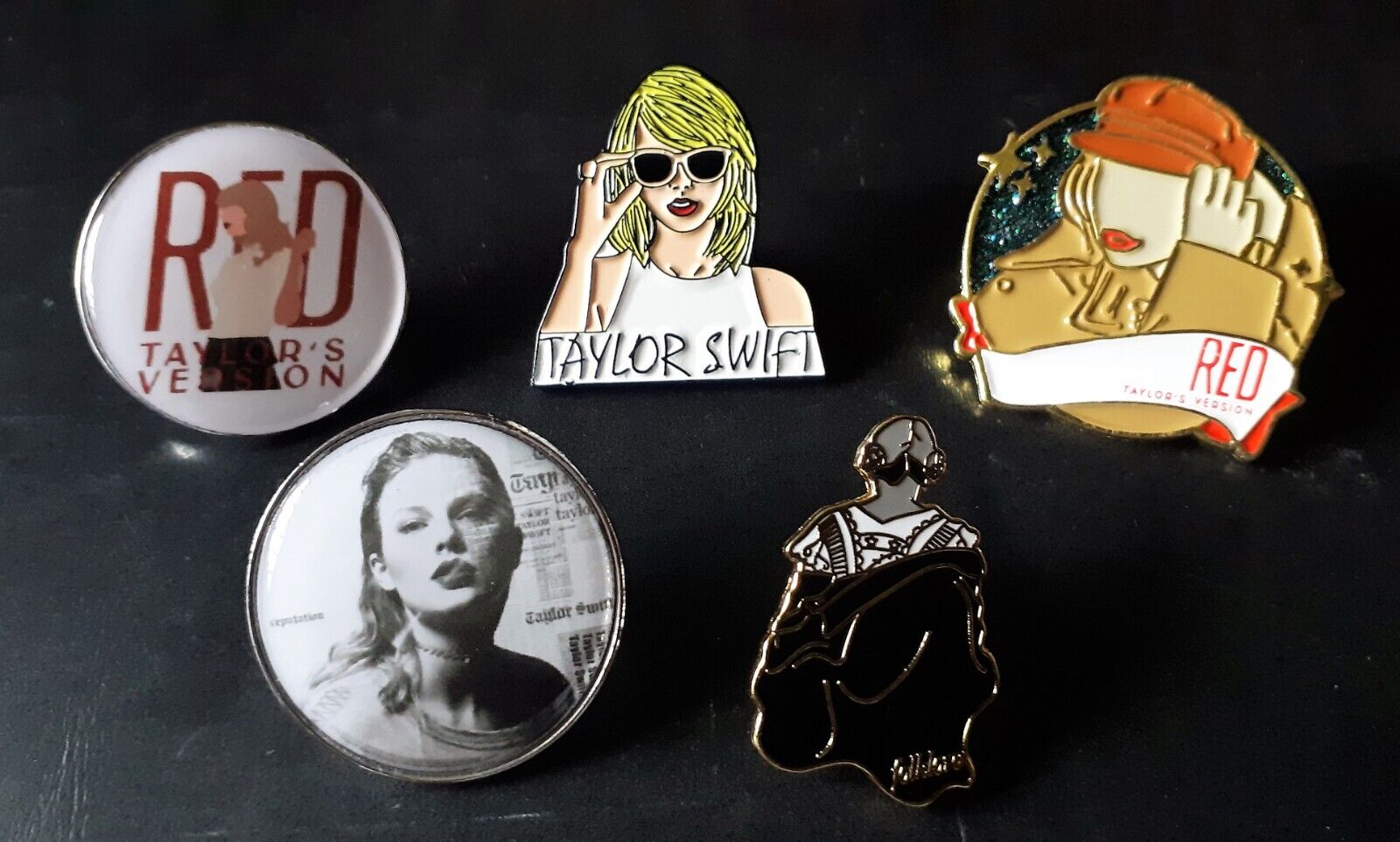 Taylor Swift Taylor's Version Swiftie Eras Tour Enamel Pin Badge 5 pins