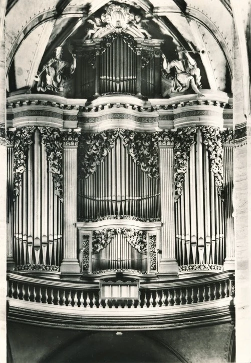 14-852 Ansichtskarte Freiberg Dom Silbermannorgel Bergstadt Erzgebirge Sachsen  - Bild 1 von 1
