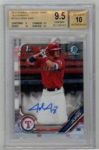 2019 Bowman Chrome Auto #CDAJJ Josh Jung BGS 9.5 Auto 10