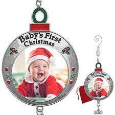 Baby's First Christmas Photo Ornament - 2025 Dated - Picture Ornaments 2860