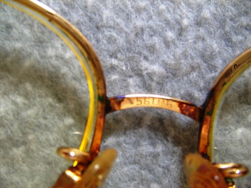 Tura Mod 602 56-16 Womens 3/4 Rim Eyeglasses Gold Multicolor Navy Frames Japan - Picture 4 of 10