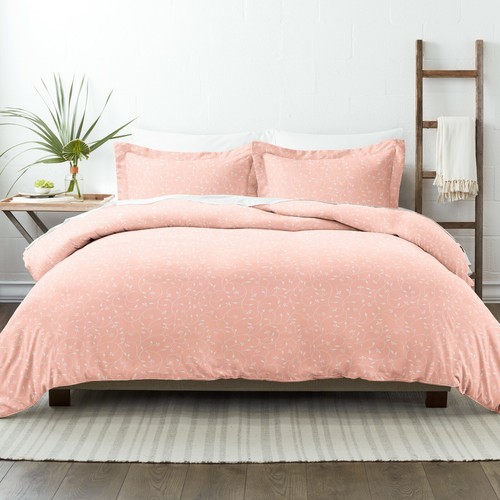 Pink Pattern 3 Piece Duvet Cover Set Kaycie Gray Fashion Premium Ultra - Picture 3 of 5