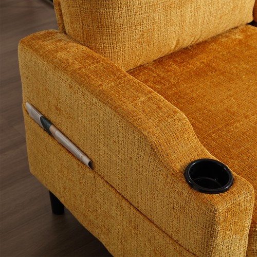 L-Shaped Sectional Sofa Couch 3-Seater Sofa w/ Storage Ottoman Living Room Sofa - Picture 60 of 118