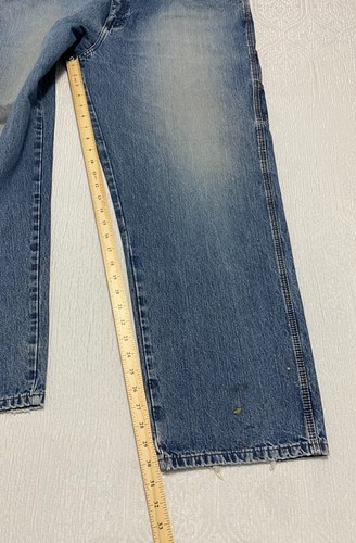 Wrangler Hero Originals Baggy Y2K Carpenter Jeans Men's Size 38×32 Blue Faded - Picture 11 of 12
