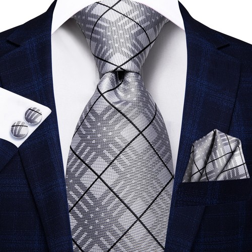 Reino Unido 100 % seda para hombre corbata de cachemira conjunto de corbatas azules a rayas florales negras corbatas de boda - Imagen 12 de 248