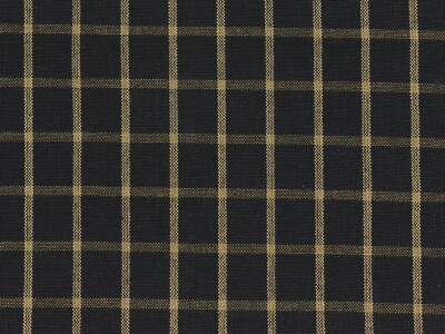 BLACK AND TEA DYE Window Pane Plaid Woven Cotton Sewing Quilt Homespun Fabric