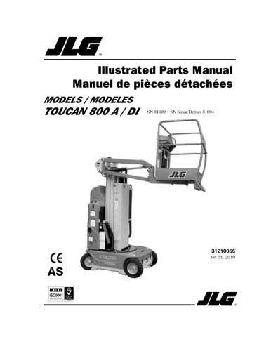JLG Toucan Vertical Lifts OWNERS PARTS SERVICE Manuals Schematics - MANY MODELS - Picture 171 of 247