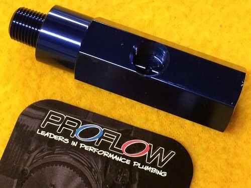 Proflow PFE374-02 1/8 NPT to 1/8 NPT Aluminium Oil pressure gauge adapter - Photo 1/2