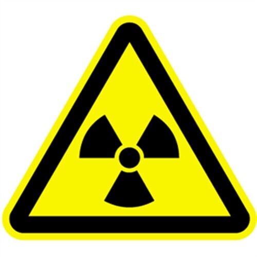 Schild Warnung vor radioaktiven Stoffen... ISO 7010, Kunststoff, 200 mm SL - Bild 1 von 1