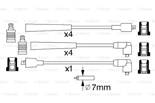 BOSCH Ignition Cable Kit Fits LAND ROVER Discovery I 69-98 0986356831 - Picture 6 of 6