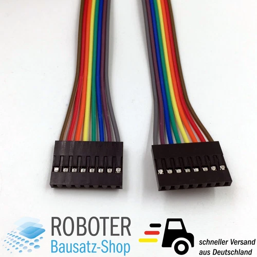 8 Pin Jumper Kabel 2.54mm Buchse-Buchse 20 cm Female-Female