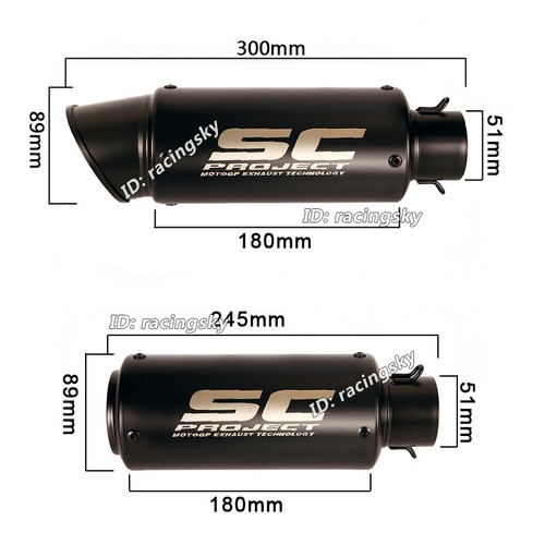 For Honda CBR650F CBR650R CB650F/R 2014-2024 Exhaust Header Pipe + 51MM Muffler - Picture 8 of 13