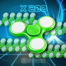 GREEN LED Hand Spinner Tri Fidget Focus Desk Toy EDC ADHD Autism KIDS ADULT x200