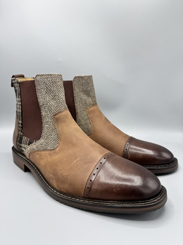 Stacy Adams Men's Finney Cap-Toe Chelsea Boot, Brown Multi, Size 8M - Picture 2 of 8