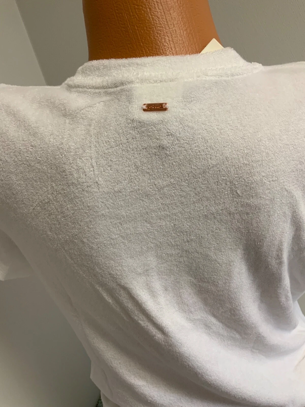 UNDERCOVER Abito a maniche corte rosa Victoria's Secret spiaggia Terry arricciato lato XS S M L