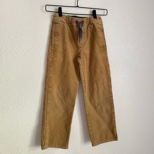 Mini Boden Boys Corduroy Baggies Pull On Pants 9 Tan *Stain* - Picture 2 of 8
