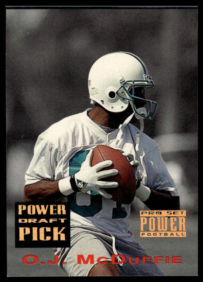 1993 Pro Set Power #PDP15 O.J. McDuffie Draft Picks Gold