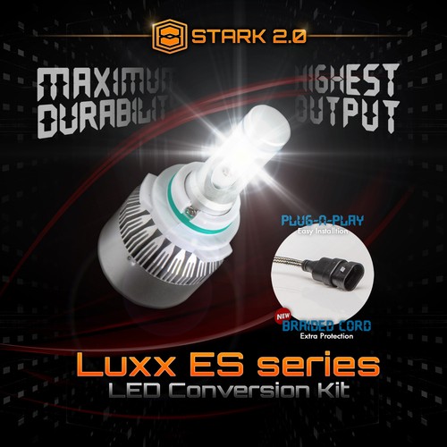 Stark LED 80W 9000LM 6000K White 3-Sided All-In-One Kit Headlight - 9006 HB4 (B) - Imagen 3 de 10