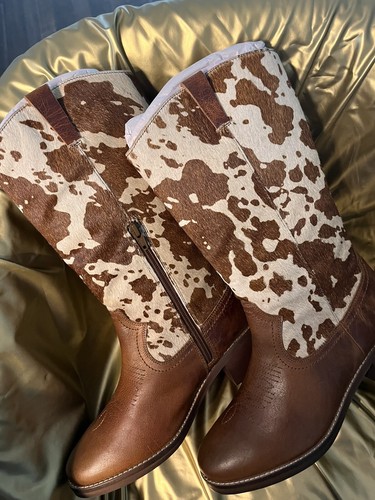 Myra Pointy beige Boots size 9, round toe, Hairon - Picture 2 of 5