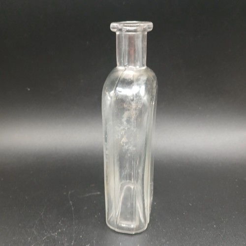 Vintage Rectangular Clear Glass Bottle Apothecary Medical Medicine 6.5" - Picture 4 of 9